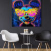 Tableau déco Disney Mickey Mouse Pop Art Néon peinture