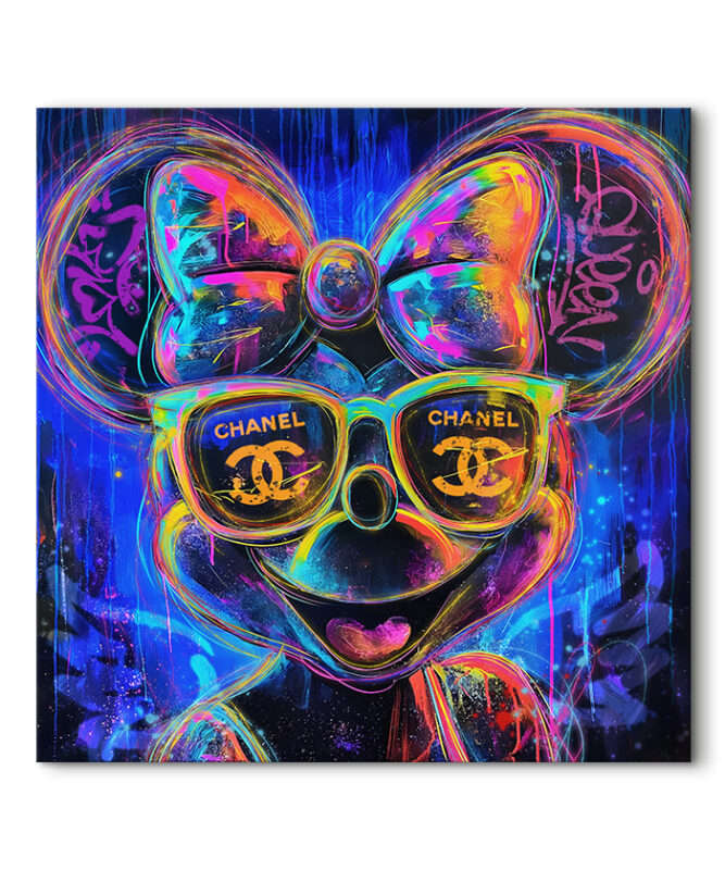 Mickey And Minnie Mouse Pop Art Graffiti, Peinture par Tony Rubino