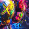 Tableau déco Kaws Pop Art Néon peinture