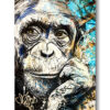Tableau déco portrait singe graffiti street art