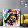 Tableau déco portrait Dark Vador Aquarelle Street-art star wars