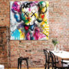 Tableau déco Kaws Aquarelle Pop-art Street-art
