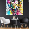 Tableau déco Kaws Aquarelle Pop-art Street-art