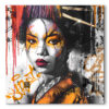 Tableau déco portrait femme asiatique geisha street-art