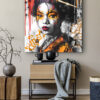 Tableau déco portrait femme asiatique geisha street-art