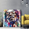 Tableau déco Snoop Dogg Rappeur aquarelle street art hip hop