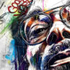 Tableau déco Snoop Dogg Rappeur aquarelle street art hip hop