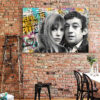 Tableau deco Serge Gainsbourg et Jane Birkin Pop Art