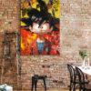 Tableau déco Son Goku Dragon Ball Z manga Street-art