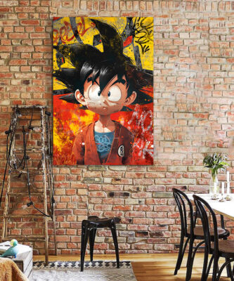 Tableau déco Son Goku Dragon Ball Z manga Street-art - Tableau Deco