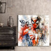 Tableau déco Spiderman peinture street art marvel super héros