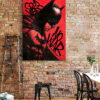 Tableau déco Batman Dc-Comics Rouge et Noir Street-art