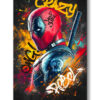 Tableau déco Deadpool Crazy Pop Art - Marvel graffiti peinture