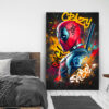 Tableau déco Deadpool Crazy Pop Art - Marvel graffiti peinture
