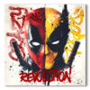 Tableau déco Deadpool vs Wolverine Marvel Pop Art graffiti street art