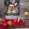 Tableau deco Minnie Mouse Rebelle Street Art graffiti disney