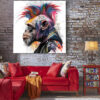 Tableau déco Singe punk rock Pop Art Multicolor rebelle murciano