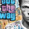 Tableau déco portrait Brad Pitt Fight Club Aquarelle Pop art
