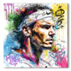 Tableau deco Rafael Nadal Joueur de tennis pop art aquarelle