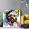 Tableau deco Rafael Nadal Joueur de tennis pop art aquarelle