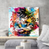 Tableau déco Dragon Ball Son Goku aquarelle pop art street art
