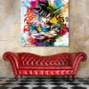 Tableau déco Dragon Ball Son Goku aquarelle pop art street art
