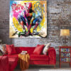 Tableau deco Spiderman pop art aquarelle graffiti street art