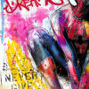 Tableau deco Spiderman pop art aquarelle graffiti street art