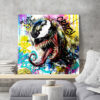 Tableau déco Venom pop art aquarelle graffiti comics marvel