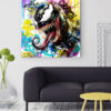 Tableau déco Venom pop art aquarelle graffiti comics marvel
