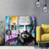 Tableau déco portrait Breaking Bad Walter White Pop art