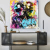 tableau deco Daft Punk pop art Multicolor