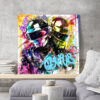 tableau deco Daft Punk pop art Multicolor