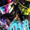 tableau deco Daft Punk pop art Multicolor
