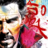 Tableau déco Docteur Strange comics Pop-art Multicolor