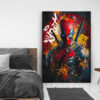 Tableau déco Deadpool Samouraï Rouge Pop Art Marvel
