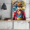 Tableau déco One Piece Luffy Manga Street Pop-art