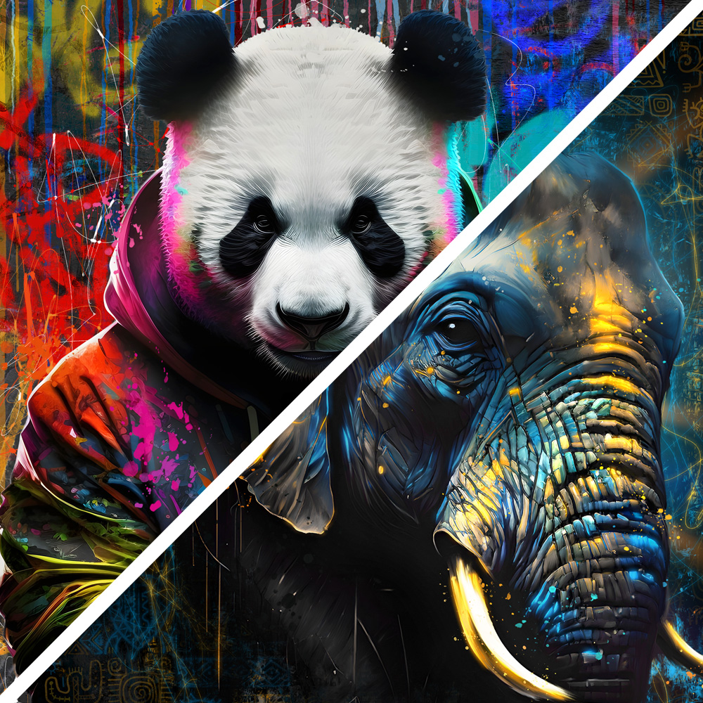 Tableau deco collection animaux