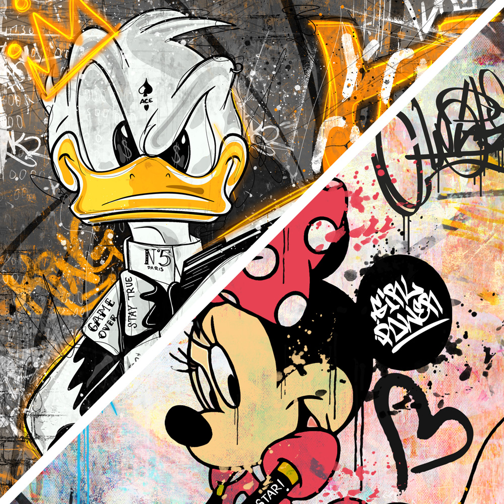 Tableau deco collection cartoons pop art