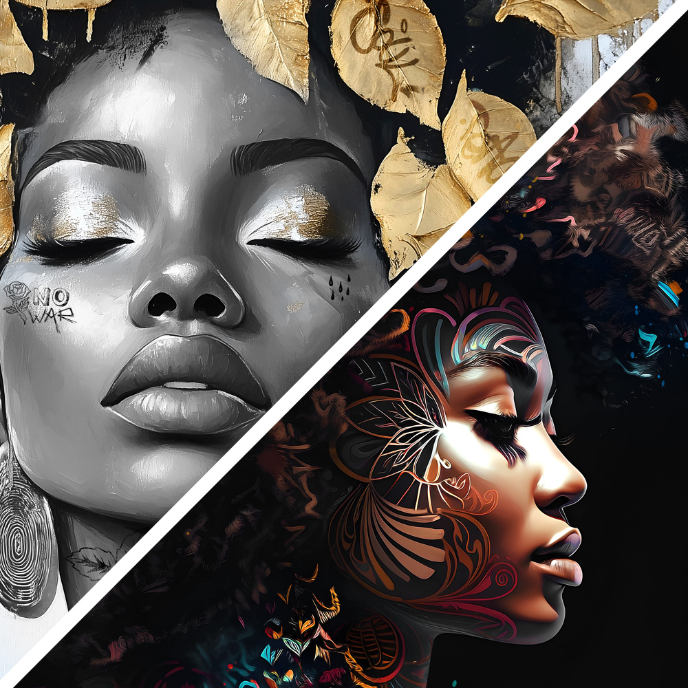 Tableau deco collection portrait femme africaine