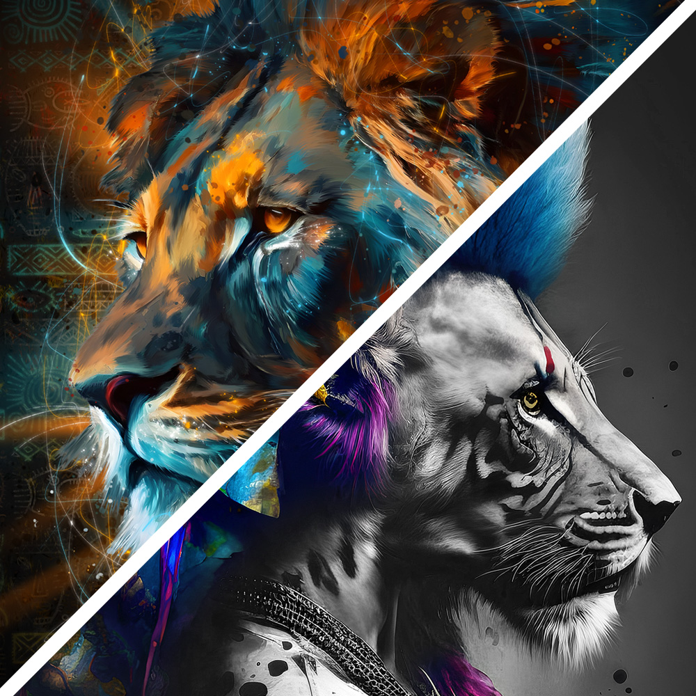 Tableau deco collection lion