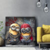 Tableau déco Les minions lascars Street-art