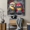 Tableau déco Les minions lascars Street-art