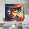 Tableau Luffy de One Piece Pop-Art 4 couleurs