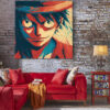 Tableau Luffy de One Piece Pop-Art 4 couleurs