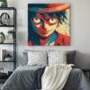 Tableau Luffy de One Piece Pop-Art 4 couleurs