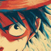 Tableau Luffy de One Piece Pop-Art 4 couleurs