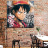 Tableau déco One Piece Luffy Mur street-art graffiti