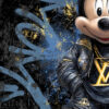 Tableau deco Mickey Mouse Louis Vuitton graffiti Street Art