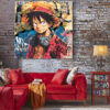 Tableau Luffy One Piece Mur street-art graffiti